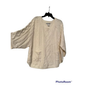 Forever Audrey Cream Cable Knit Sweater 3X